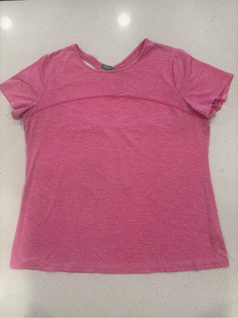 Kimmery Women’s Pink Short-Sleeve Active Yoga Tee XXL